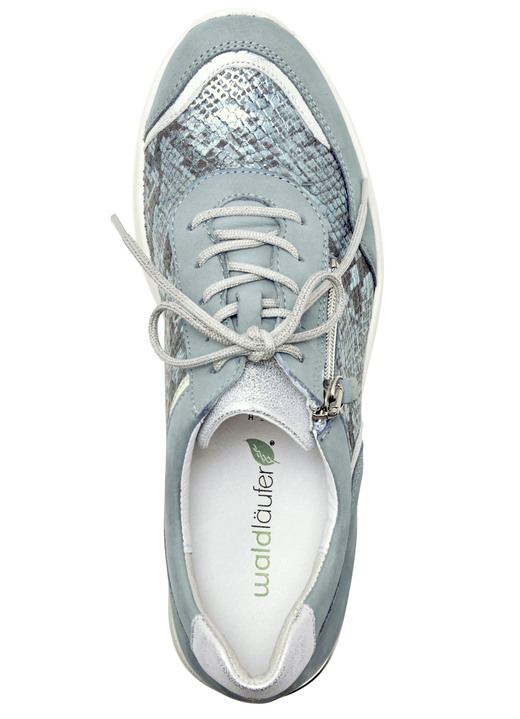 Slipper & Schnürschuhe - Waldläufer, bequeme Damen-Schnürschuhe, Weite H, mit herausnehmbarem Fußbett, in Größe 4 1/2 bis 9, in Farbe BLEU-MATTSILBER Ansicht 3