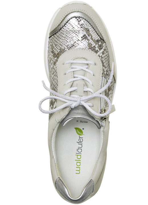 Slipper & Schnürschuhe - Waldläufer, bequeme Damen-Schnürschuhe, Weite H, mit herausnehmbarem Fußbett, in Größe 4 1/2 bis 9, in Farbe BLEU-MATTSILBER Ansicht 16