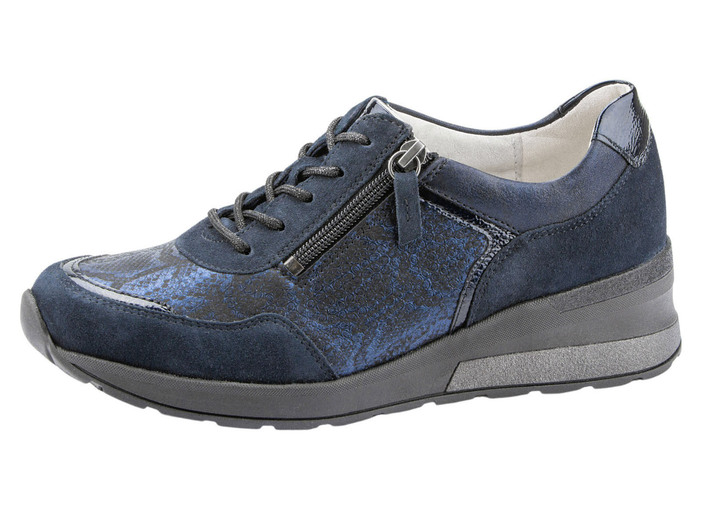 Slipper & Schnürschuhe - Waldläufer, bequeme Damen-Schnürschuhe, Weite H, mit herausnehmbarem Fußbett, in Größe 4 1/2 bis 9, in Farbe DUNKELBLAU Ansicht 4