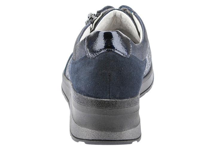 Slipper & Schnürschuhe - Waldläufer, bequeme Damen-Schnürschuhe, Weite H, mit herausnehmbarem Fußbett, in Größe 4 1/2 bis 9, in Farbe BLEU-MATTSILBER Ansicht 13