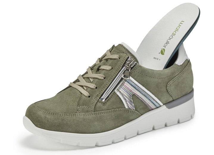 Slipper & Schnürschuhe - Waldläufer Schnürschuh aus interessantem Materialmix, in Größe 3 1/2 bis 8, in Farbe ECRU-GOLD Ansicht 5