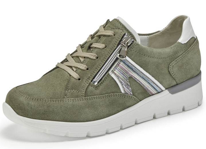 Slipper & Schnürschuhe - Waldläufer Schnürschuh aus interessantem Materialmix, in Größe 3 1/2 bis 8, in Farbe ECRU-GOLD Ansicht 4