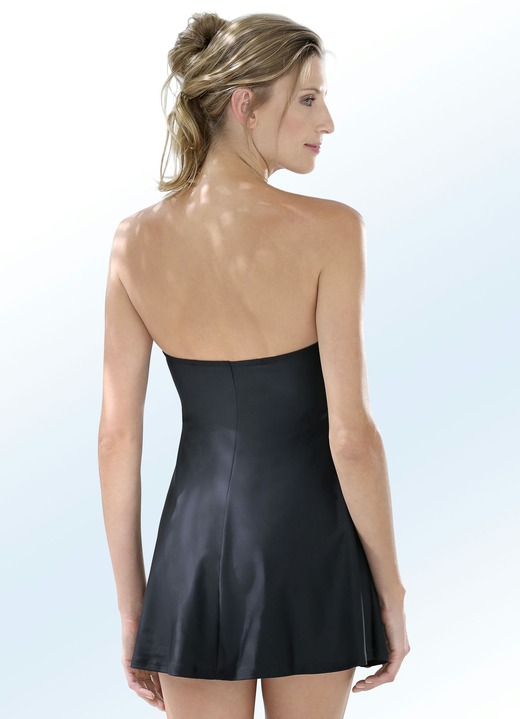 Bade- & Strandmode - Sunmarin Badeanzug mit Röckchenteil, verstell- und abnehmbaren Trägern und Vollkorsage Ansicht 2 Bade- & Strandmode - Sunmarin Badeanzug mit Röckchenteil, verstell- und abnehmbaren Trägern und Vollkorsage, in Größe 038 bis 054, in Cup B, in Farbe SCHWARZ-BUNT Ansicht 2