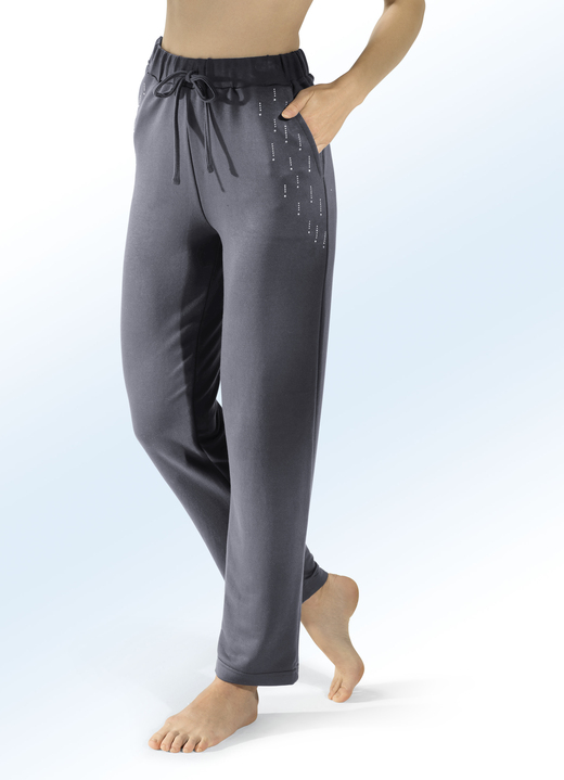 Freizeithosen - Hose mit Nietenzier, in Größe 018 bis 054, in Farbe ANTHRAZIT Ansicht 1