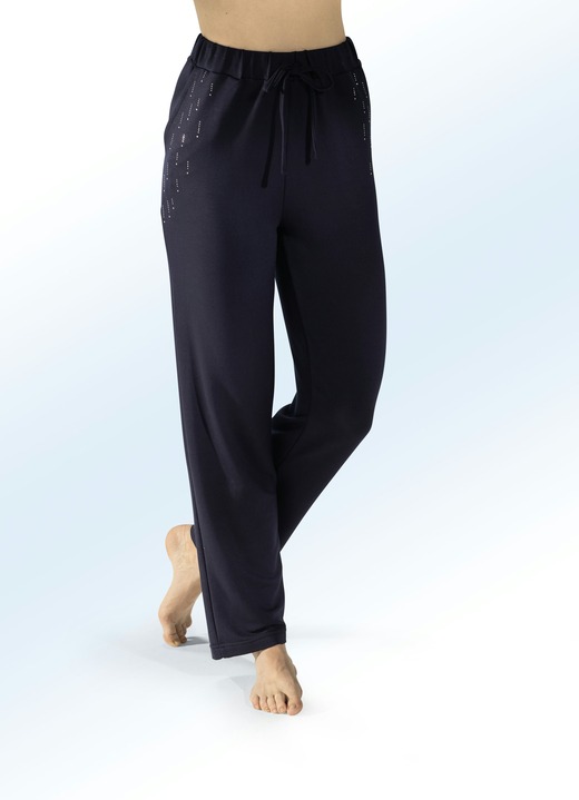 Freizeithosen - Hose mit Nietenzier Ansicht 4 Freizeithosen - Hose mit Nietenzier, in Größe 018 bis 054, in Farbe SCHWARZ Ansicht 4