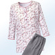 Schlafanzüge & Shortys - Schlafanzug mit Alloverdessin und Knopfleiste – Farbe WEISS-ROSA-TAUPE – Ansicht 2 Schlafanzüge & Shortys - Schlafanzug mit Alloverdessin und Knopfleiste, in Größe 036 bis 052, in Farbe WEISS-ROSA-TAUPE – Farbe WEISS-ROSA-TAUPE – Ansicht 2