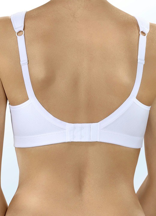 BH mit Spitze - Swegmark of Sweden BH mit BIO-Baumwolle, in Größe 080 bis 105, in Cup B, in Farbe WEISS Ansicht 5
