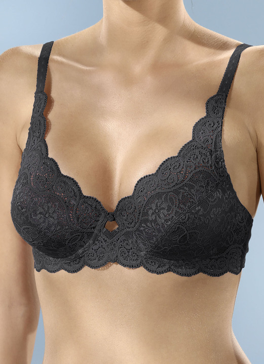 Bügel-BH - Triumph Amourette Bügel-BH aus zarter Elastikspitze Ansicht 12 Bügel-BH - Triumph Amourette Bügel-BH aus zarter Elastikspitze, in Größe 075 bis 100, in Cup D, in Farbe BLEU Ansicht 12