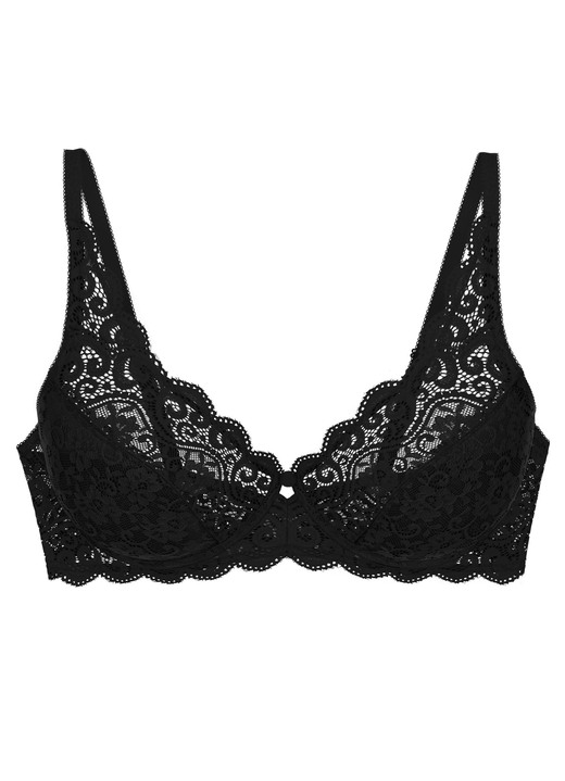 Bügel-BH - Triumph Amourette Bügel-BH aus zarter Elastikspitze Ansicht 10 Bügel-BH - Triumph Amourette Bügel-BH aus zarter Elastikspitze, in Größe 075 bis 100, in Cup D, in Farbe BLEU Ansicht 10