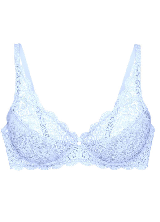 Bügel-BH - Triumph Amourette Bügel-BH aus zarter Elastikspitze Ansicht 2 Bügel-BH - Triumph Amourette Bügel-BH aus zarter Elastikspitze, in Größe 075 bis 100, in Cup D, in Farbe BLEU Ansicht 2