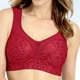 Soft-BH - Miss Mary BH mit unterlegter Elastikspitze im Vorderteil – Farbe ROT – Ansicht 1 Soft-BH - Miss Mary BH mit unterlegter Elastikspitze im Vorderteil, in Größe 075 bis 110, in Cup B, in Farbe ANTHRAZIT – Farbe ROT – Ansicht 1