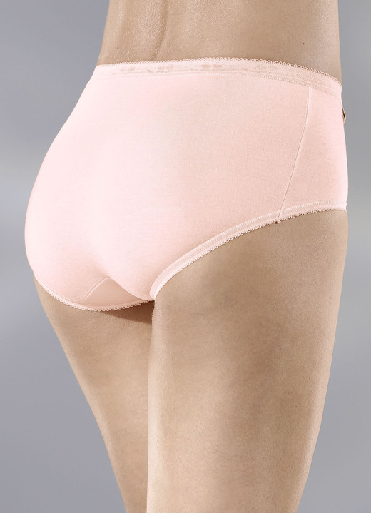 Slips - Sloggi Basic+ Midi Dreierpack Slips, in Größe 036 bis 050, in Farbe 1X BLEU, 1X MARINE, 1X WEISS Ansicht 5