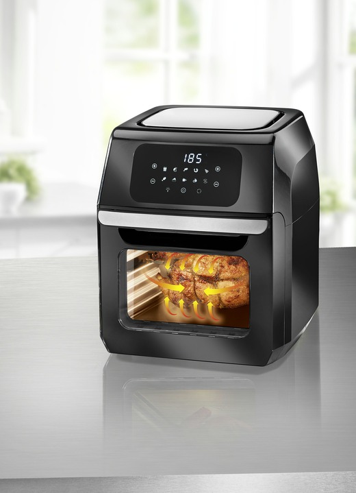 Kochen & Grillen - Digitale Heißluft-Fritteuse mit Grillfunktion Ansicht 2 Kochen & Grillen - Digitale Heißluft-Fritteuse mit Grillfunktion, in Farbe ROT Ansicht 2