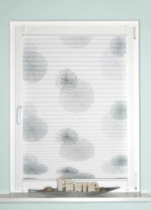 Gardinen - Plissee-Rollos ohne Bohren und Schrauben, in Größe 826 (H130xB40 cm) bis 850 (H210xB 70 cm), in Farbe GRAU-STEINGRAU Ansicht 1