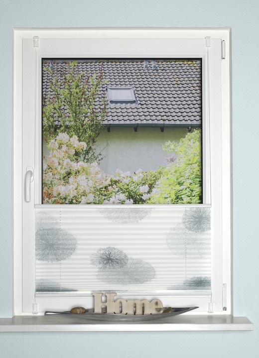 Gardinen - Plissee-Rollos ohne Bohren und Schrauben Ansicht 2 Gardinen - Plissee-Rollos ohne Bohren und Schrauben, in Größe 826 (H130xB40 cm) bis 850 (H210xB 70 cm), in Farbe GRAU-STEINGRAU Ansicht 2
