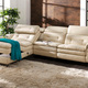 Polsterecken - Polsterecke mit verstellbarer Kopfstütze und Ottomane – Farbe BEIGE – Ansicht 6 Polsterecken - Polsterecke mit verstellbarer Kopfstütze und Ottomane, in Farbe BEIGE, in Ausführung mit manuell verstellbarer Kopfstütze – Farbe BEIGE – Ansicht 6