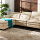 Polsterecken - Polsterecke mit verstellbarer Kopfstütze und Ottomane – Farbe BEIGE – Ansicht 4 Polsterecken - Polsterecke mit verstellbarer Kopfstütze und Ottomane, in Farbe BEIGE, in Ausführung mit manuell verstellbarer Kopfstütze – Farbe BEIGE – Ansicht 4