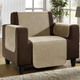 Wohnaccessoires - Unempfindliche Sessel-,Couch- und Armlehnenschoner aus Chenille, in Größe 101 (Sesselschoner, 50x150 cm) bis 905 (2 Kissenbezüge, 40x 40 cm), in Farbe SAND – Farbe SAND – Ansicht 2