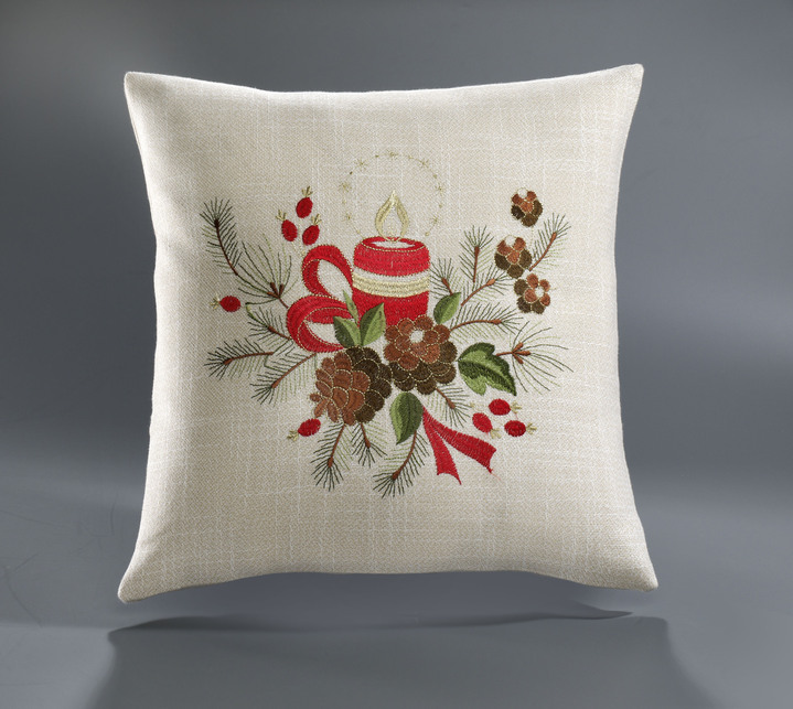 Tischdecken - Raumdekoration mit festlichem Weihnachtsmotiv, in Größe 103 (Läufer, 50/100 cm) bis 404 (Kissenbezug, 40/ 40 cm), in Farbe BUNT, in Ausführung Maschinengestickt Ansicht 1