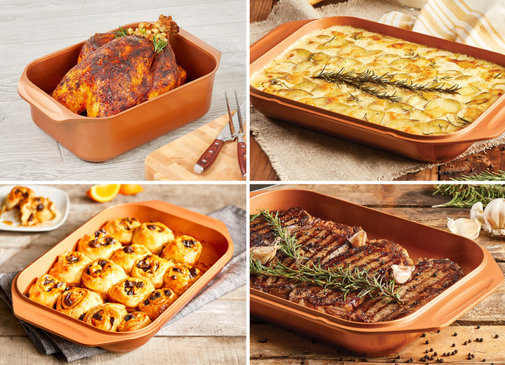 Bräter & Auflaufformen - Livington Copperline WonderCooker inkl. Glasdeckel  Ansicht 3 Bräter & Auflaufformen - Livington Copperline WonderCooker inkl. Glasdeckel , in Farbe BRAUN-KUPFER, in Ausführung Bräter Ansicht 3