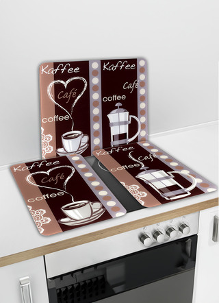 WENKO Wandblende / Herdabdeckplatten, Kaffee
