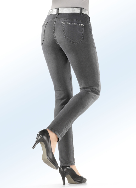 - Komfortjeans in 5-Pocket-Form, in Größe 018 bis 235, in Farbe MITTELGRAU Ansicht 2