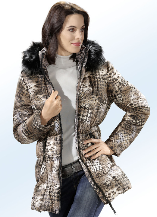 Jacken & Mäntel - Jacke mit außergewöhnlichem Dessin Ansicht 2 Jacken & Mäntel - Jacke mit außergewöhnlichem Dessin, in Größe 036 bis 054, in Farbe CAMEL-BUNT Ansicht 2