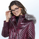 Winterjacken - Jacke mit weißer Kontrastpaspelierung – Farbe BORDEAUX Winterjacken - Jacke mit weißer Kontrastpaspelierung, in Größe 018 bis 052, in Farbe BORDEAUX