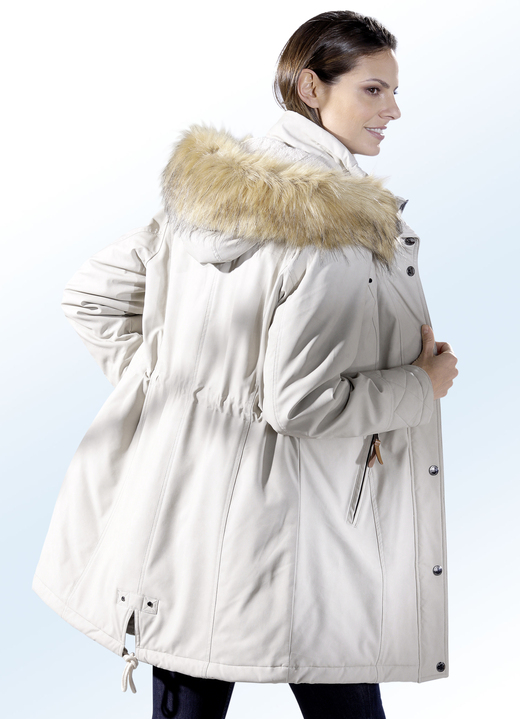 - Funktions-Kurzmantel in coolem Design, in Größe 036 bis 054, in Farbe KITT Ansicht 2