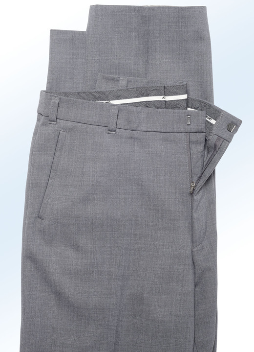 Hosen - „Klaus Modelle“-Hose mit weichem Griff in 4 Farben Ansicht 3 Hosen - „Klaus Modelle“-Hose mit weichem Griff in 4 Farben, in Größe 025 bis 110, in Farbe MITTELGRAU MELIERT Ansicht 3