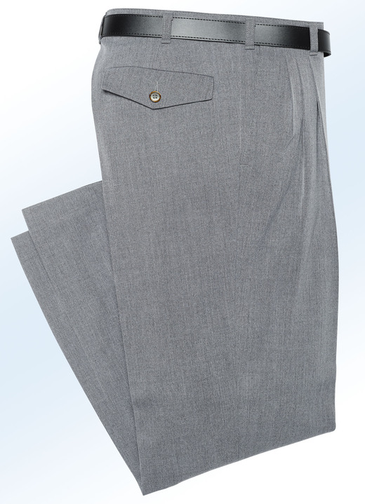 Hosen - „Klaus Modelle“-Hose mit Gesäßpattentaschen in 4 Farben Ansicht 5 Hosen - „Klaus Modelle“-Hose mit Gesäßpattentaschen in 4 Farben, in Größe 025 bis 060, in Farbe MARINE Ansicht 5