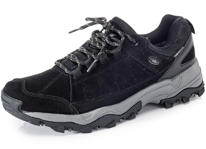 Slipper & Schnürschuhe - Atmungsaktive Herren-Schnürschuhe, mit herausnehmbarem Fußbett, in Größe 039 bis 046, in Farbe SCHWARZ Ansicht 1