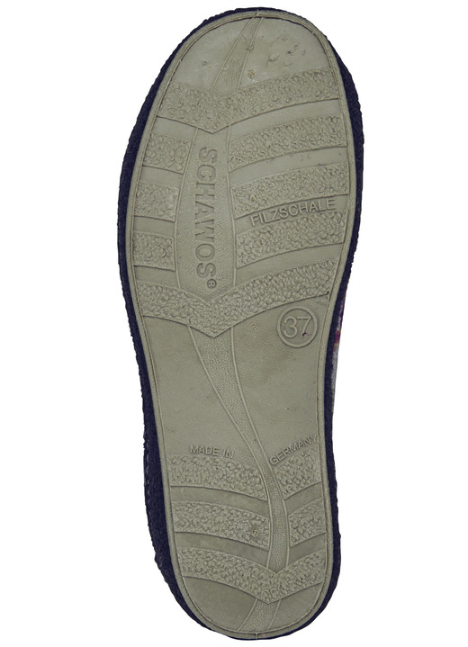 - Pantoffel mit buntem Blütendruck, in Größe 036 bis 043, in Farbe GRAU Ansicht 3