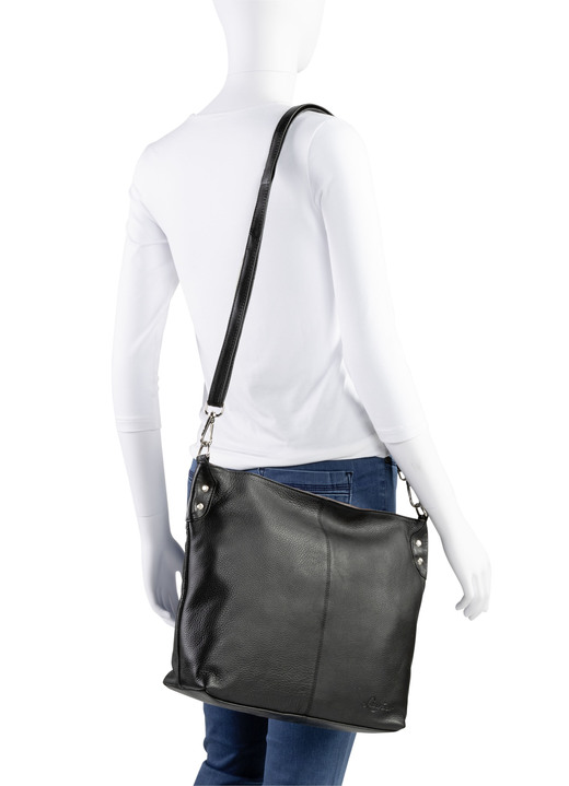 Taschen - Laurina, Tasche, Damen, mit verstellbarem Umhängeriemen, in Farbe SCHWARZ-MARONE Ansicht 3