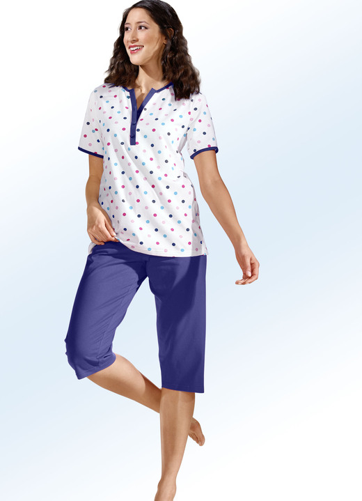 Schlafanzüge & Shortys - Zweierpack Schlafanzüge mit Pünktchen, lang- und kurzarm Ansicht 4 Schlafanzüge & Shortys - Zweierpack Schlafanzüge mit Pünktchen, lang- und kurzarm, in Größe 036 bis 058, in Farbe ECRU-PINK Ansicht 4