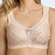 Soft-BH - Miss Mary BH mit unterlegter Elastikspitze im Vorderteil – Farbe BEIGE – Ansicht 1 Soft-BH - Miss Mary BH mit unterlegter Elastikspitze im Vorderteil, in Größe 075 bis 110, in Cup B, in Farbe ANTHRAZIT – Farbe BEIGE – Ansicht 1