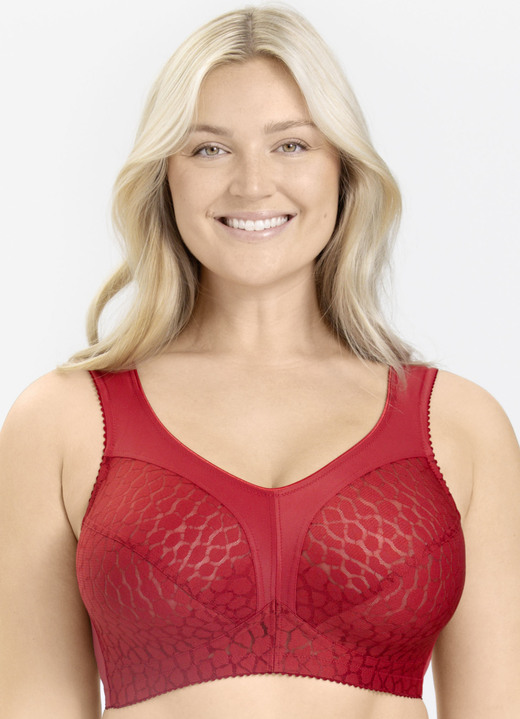 Soft-BH - Miss Mary BH mit strukturierten Cups, in Größe 080 bis 110, in Cup H, in Farbe WEISS Ansicht 3