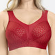 Soft-BH - Miss Mary BH mit strukturierten Cups – Farbe ROT – Ansicht 1 Soft-BH - Miss Mary BH mit strukturierten Cups, in Größe 080 bis 110, in Cup B, in Farbe ROT – Farbe ROT – Ansicht 1