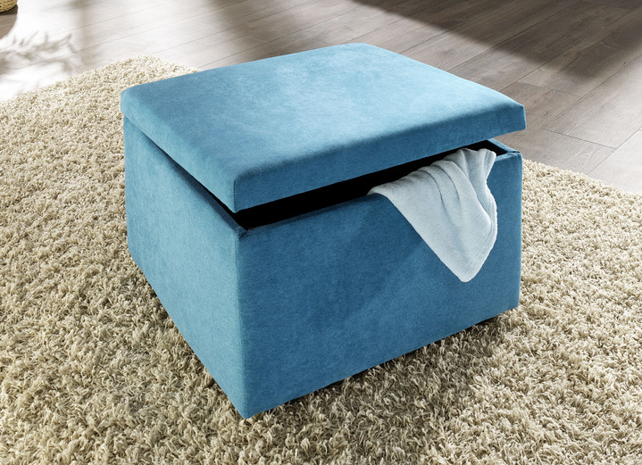 Schlafsofas - Polstermöbel mit Bettfunktion und verstellbaren Kopfstützen, in Farbe GRAU, in Ausführung Schlafsofa mit Hocker Ansicht 7