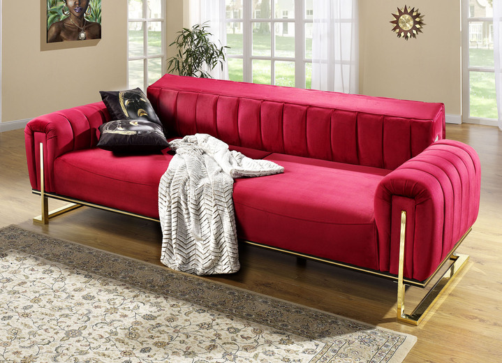 Sessel - Frei im Raum aufstellbare Polstermöbel mit stabilem Metallgestell, in Farbe BORDEAUX, in Ausführung Sessel Ansicht 3