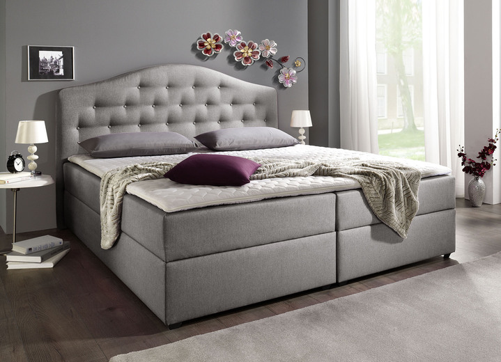 Boxspringbetten - Boxspringbett mit Bettkasten und Topper Ansicht 9 Boxspringbetten - Boxspringbett mit Bettkasten und Topper, in Farbe BEIGE, in Ausführung Mit Bonnell-Federkern-Matratze Ansicht 9