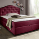 Boxspringbetten - Boxspringbett mit Bettkasten und Topper – Farbe BEERE – Ansicht 5 Boxspringbetten - Boxspringbett mit Bettkasten und Topper, in Farbe BEIGE, in Ausführung Mit Bonnell-Federkern-Matratze – Farbe BEERE – Ansicht 5
