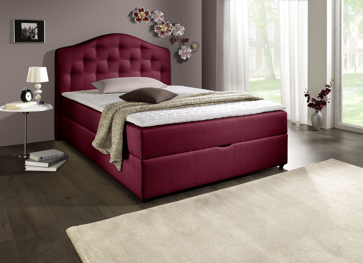 Boxspringbetten - Boxspringbett mit Bettkasten und Topper Ansicht 14 Boxspringbetten - Boxspringbett mit Bettkasten und Topper, in Farbe BEIGE, in Ausführung Mit Bonnell-Federkern-Matratze Ansicht 14