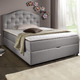 Boxspringbetten - Boxspringbett mit Bettkasten und Topper – Farbe HELLGRAU – Ansicht 2 Boxspringbetten - Boxspringbett mit Bettkasten und Topper, in Farbe BEIGE, in Ausführung Mit Bonnell-Federkern-Matratze – Farbe HELLGRAU – Ansicht 2