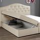 Boxspringbetten - Boxspringbett mit Bettkasten und Topper – Farbe BEIGE – Ansicht 4 Boxspringbetten - Boxspringbett mit Bettkasten und Topper, in Farbe BEIGE, in Ausführung Mit Bonnell-Federkern-Matratze – Farbe BEIGE – Ansicht 4