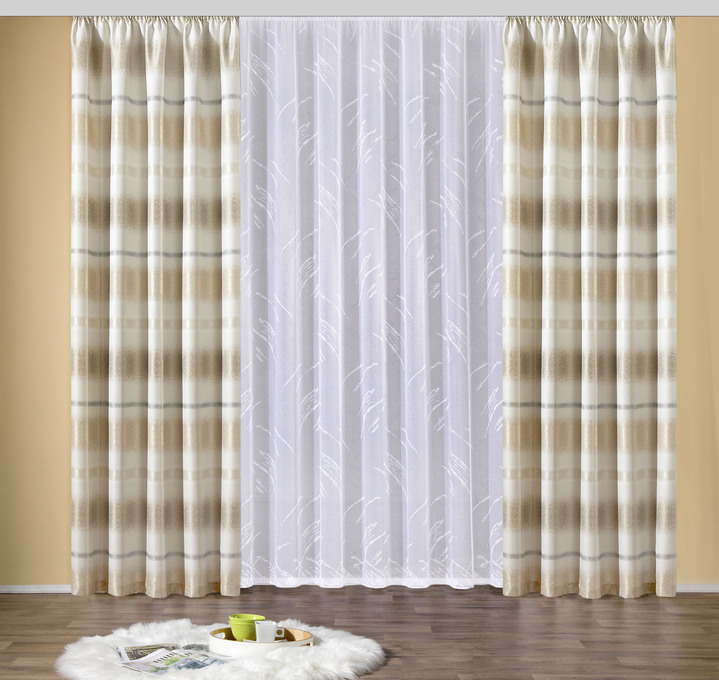 Klassisch - Store mit Bleibandabschluss sowie Automatikfaltenband, in Größe 136 (120x250 cm) bis 284 (245x375 cm), in Farbe WEISS Ansicht 3