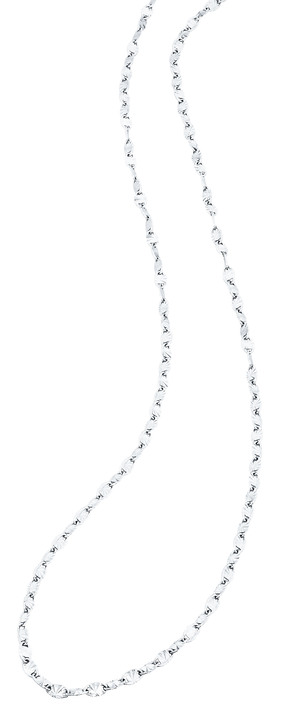 - Schlichte Halskette in Weißgold, in Farbe  Ansicht 2