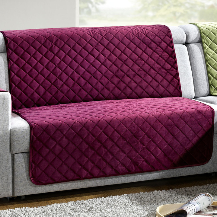 Sessel- & Sofaüberwürfe - Sessel,- Couch,- und Armlehnschoner mit Bandeinfassung, in Größe 101 (Sesselschoner, 50x150 cm) bis 865 (2 Armlehnenschoner, 50x 70 cm), in Farbe BLAU Ansicht 5