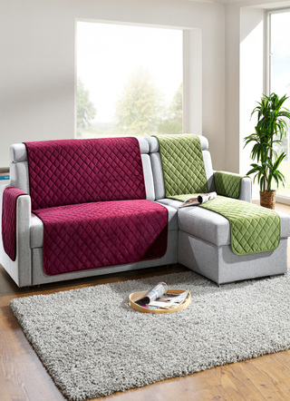 Sessel,- Couch,- und Armlehnschoner mit Bandeinfassung