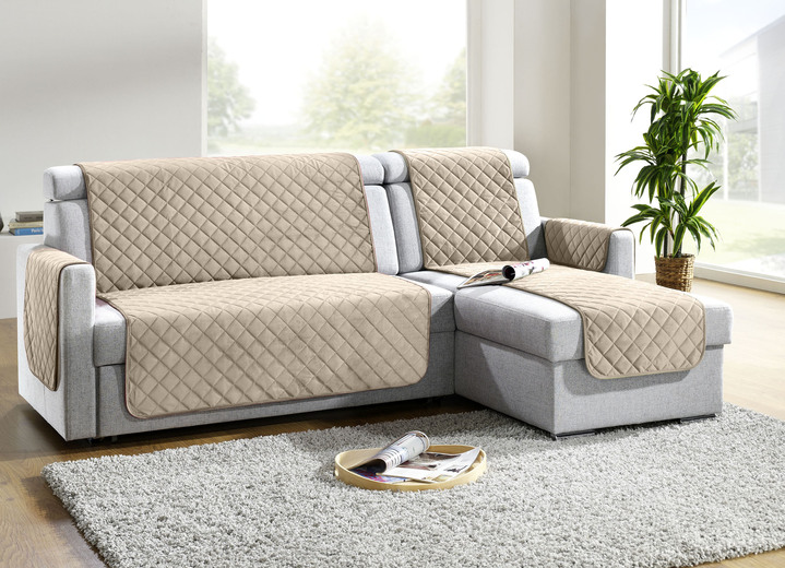 Sessel- & Sofaüberwürfe - Sessel,- Couch,- und Armlehnschoner mit Bandeinfassung, in Größe 101 (Sesselschoner, 50x150 cm) bis 865 (2 Armlehnenschoner, 50x 70 cm), in Farbe BLAU Ansicht 4